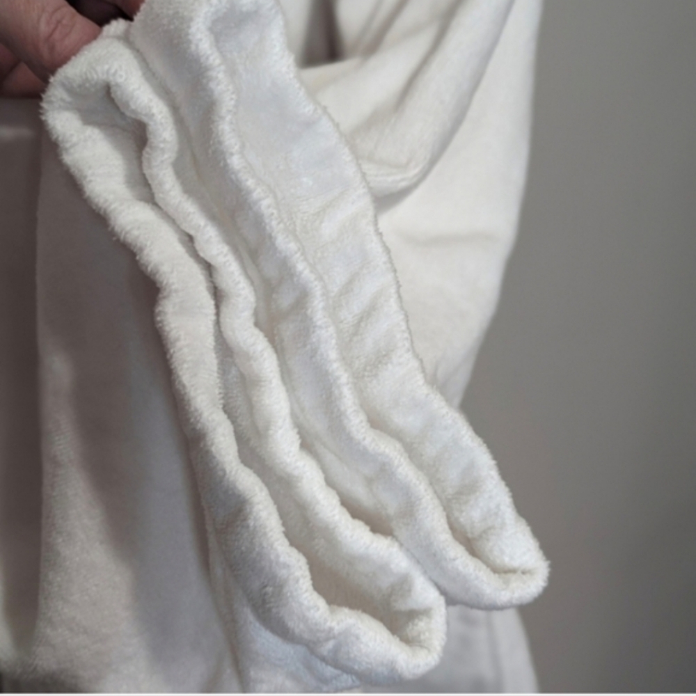 Mens Polo Ralph Lauren Bath Robe Size L/XL White Terry Cloth Pony Horse - Picture 11 of 14